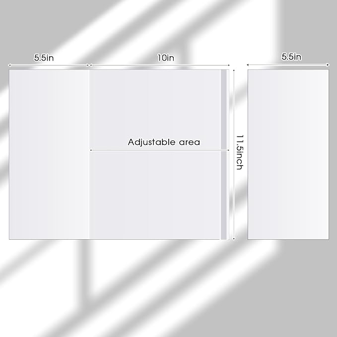 ReliThick 100 Pack Adjustable Clear Book Cover for Book with 8.75 x 15, Plastic Waterproof Sleeve for Paperback, with Self Adhesive Closure, Against Dust, Wear Protector(Clear)