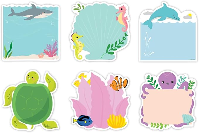 CTP Sea Friends 6" Designer Cut-Outs (#11053 Creative Teaching Press)