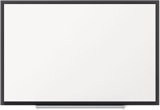 Quartet Dry Erase White Board 96"W x 48"H Magnetic Whiteboard, Nano-Clean, Black Aluminum Frame (SM538B)