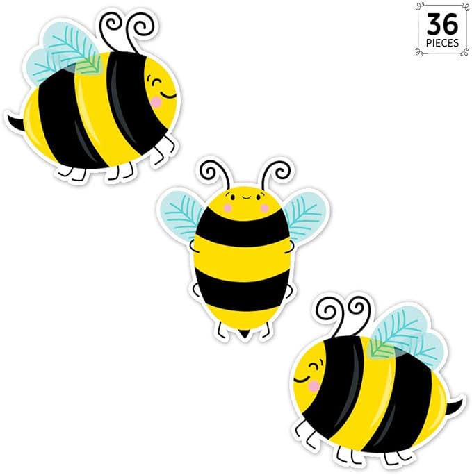 CTP Bees 6" Cut-Outs Learning Décor Accents for Classroom (Creative Teaching Press 10625)