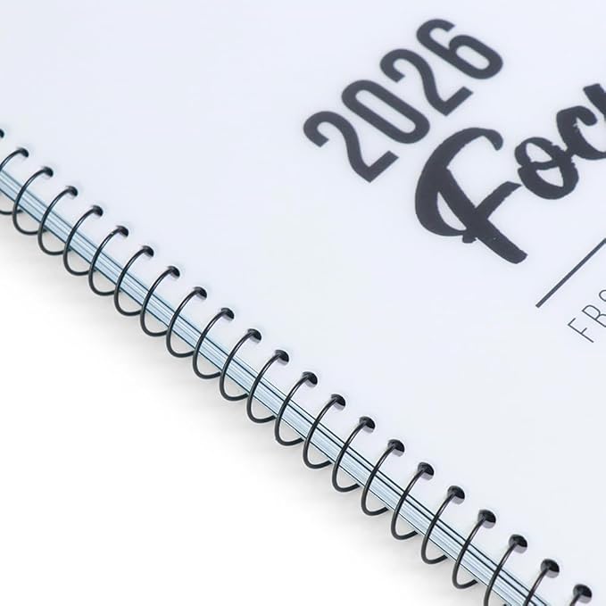 RE-FOCUS THE CREATIVE OFFICE 2026 Calendar Planner 13 month with To-Do Lists for Tasks between months, Notes or Appointments. Sturdy Planner for At-A-Glance View of Daily Schedule & Weekly Agenda (White)