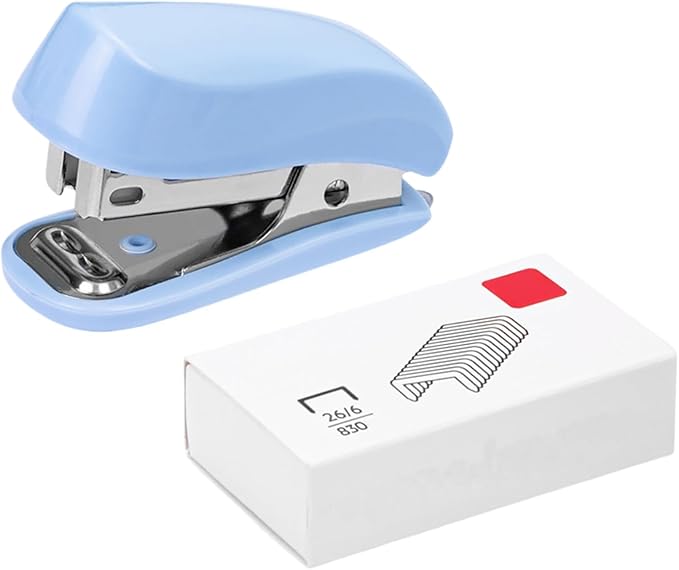 Mini Stapler with Staples, 20 Sheet Capacity,Pink Small Cute Stapler with Staples and Remover,Easy to Load,Durable,Portable Small Stapler for Office,Classroom,Student,School Supplies