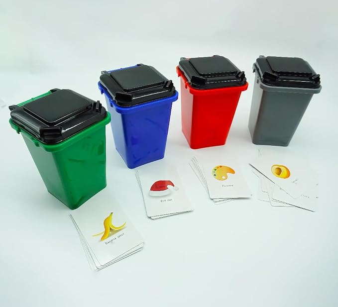 Adorable Cartoons Pencil Holders - Multifunctional Desktop Organizers (Red Mini Garbage Trash)