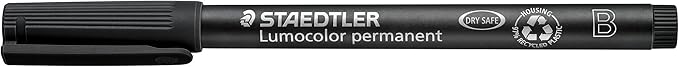 STAEDTLER Lumocolor Universal Pen, Broad Chisel, Felt Tip, Permanent Marker, Box of 8 Assorted Color Pens, 2.5mm 314 WP8