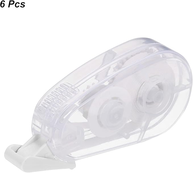 PATIKIL Mini Correction Tape, 6 Pack White Out Correct Tape Eraser Tapes Transparent Dispenser Supplies for Office Home