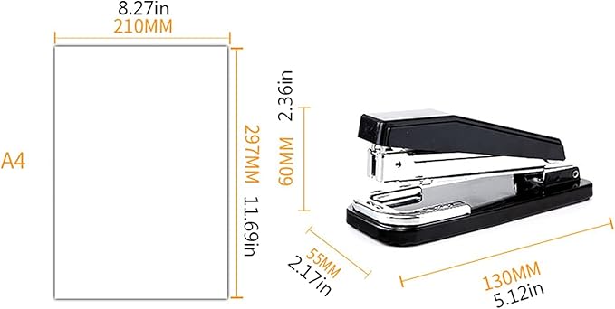 Liudan Stapler Office Stapler Handheld Stapler Desktop Stapler for Office or School Use Includes 5000 Staples Black Blue Office Stapler (Colour: Blue)