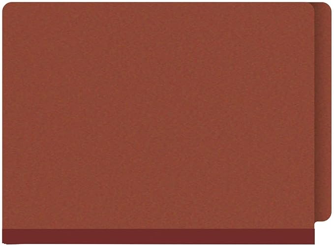25 Pt. Pressboard Classification Folders, Full Cut End Tab, Letter Size, No Dividers, Brick Red (Box of 25)