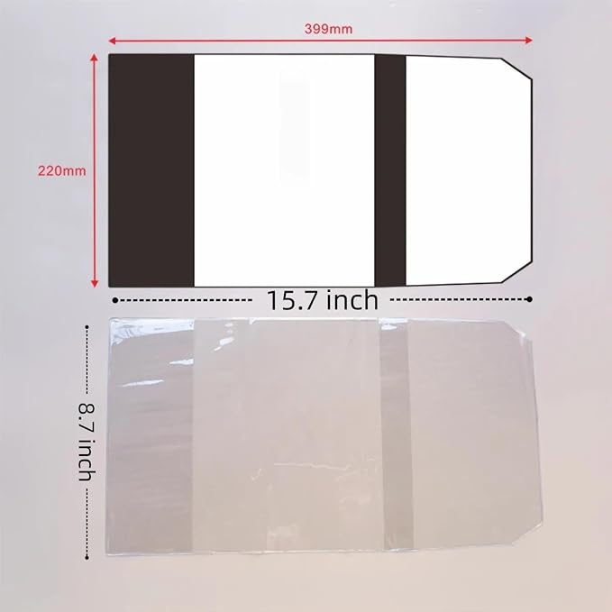A5 Clear Cover, Adjustable Notebook Cover - Universal Fit for Midori, Traveler's Notebook, Clear Plastic Book Protector for Hobonichi