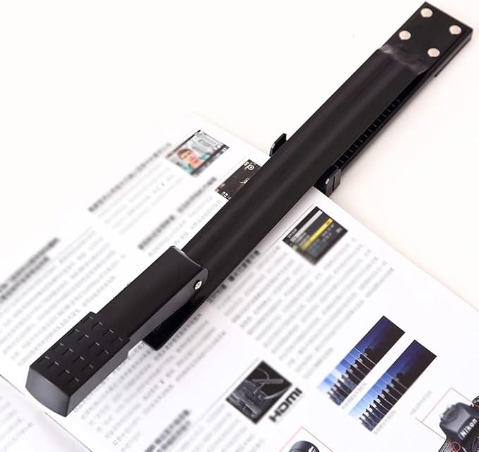 Desk Stapler Office Stapler Long Arm Stapler 20 Pages A3 Binding Stationery Built-in Ruler and Adjustable Locking Paper Guide for Office Or Desk School Supplies (Color : Silver)