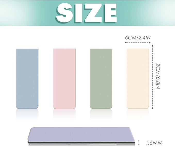 15 Pieces Bookmark, Magnetic Bookmarks for Women, Men, Book Lovers, Bookmarks Bulk for Students Teachers Reading, Morandi Color Bookmark