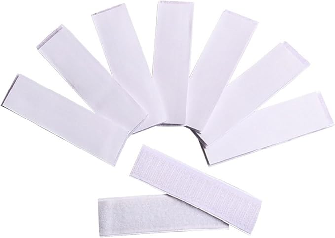 ABOOFAN 10pcs Back Adhesive Mounting Tape for Table Skirt Stickers Strong Hook Loop Strips for Home Office Classroom and Crafting