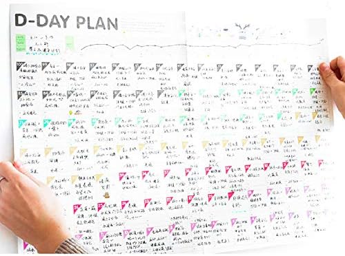 Daily To-Do Planner Sheet 4 Pack, 100 Days Countdown Schedule Wall Calendars Behavior Chart,Daily Weekly Months Planner Goals Organizer Sheet