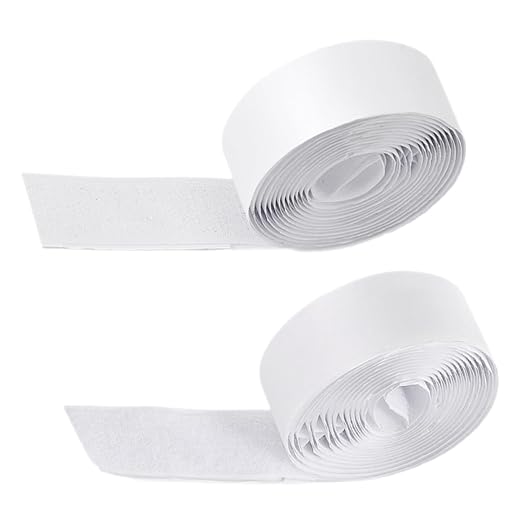 Sosoport 2M Guitar Effect Pedal Mounting Tape Heavy-Duty Hook and Loop Strips 2PCS Adhesive Fasteners for Pedalboard Accessories Waterproof and Strong Grip