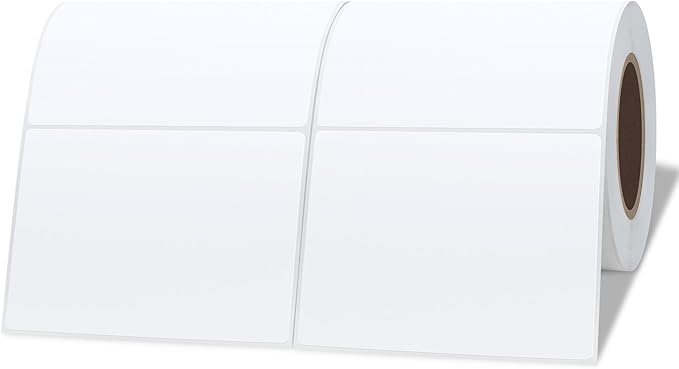 Hybsk 4x3 inch Direct Thermal Labels for Shipping, Barcodes, Address, Compatible with Rollo Label Printer & Zebra Desktop Printers (2 Roll White)