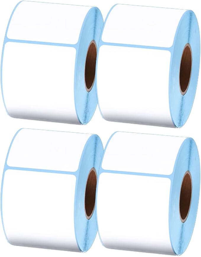 4 Roll Direct Thermal Shipping Labels, Width 50Mm Height 30Mm-80Mm Thermal Address Label Package Label for Thermal Printer,50×70mm×500