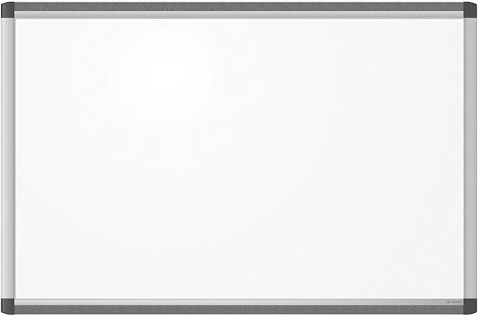 U Brands PINIT Magnetic Dry Erase Board White Board, 36" x 24" Inches, Silver Aluminum Frame