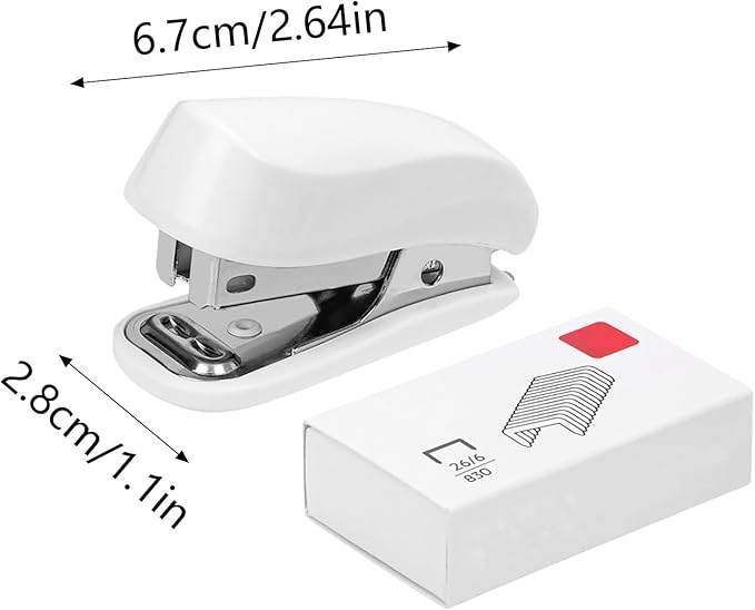 Mini Stapler with Staples, 20 Sheet Capacity,Cute Small Pink Stapler with Staples and Remover,Durable,Portable,Easy to Load Office Stapler for Student,Office,Classroom,School Supplies