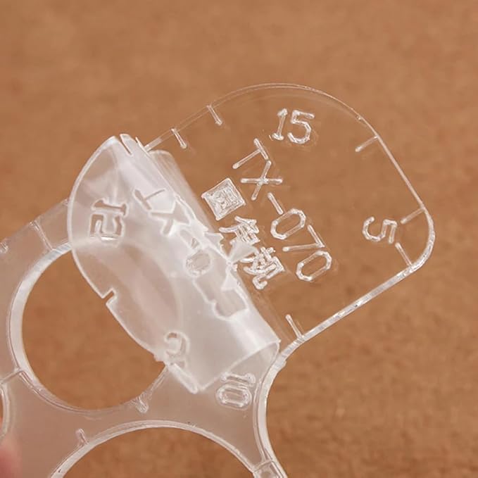 2 Pack Acrylic Circle Template Leather Corner Punch Set Round Corner Stitching Ruler Leather Tool Round Cutter Corner Cutting Radius Gauge Drawing Templates for Leatherwork Craft TX-070