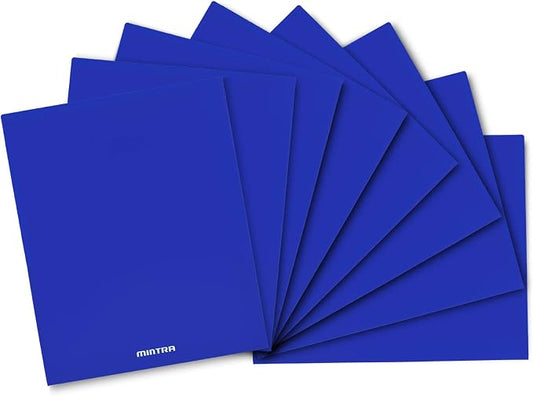 Mintra Office Poly Pocket Folders (Blue, 8pk)
