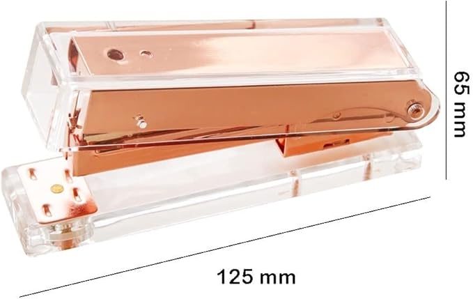 KUYWLMKMZZ Desk Stapler Desktop Stapler Labor-Saving Stapler Standard Office Supplies Student Gifts Rose Gold Strong ABS Office Stapler School Supplies (Color : A)