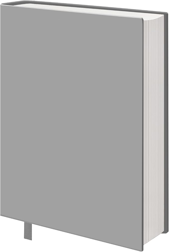 KICNIC Gray Fabric Book Cover for Hardcover, 1 Pack, 6x9 Inch, Up to 8.5”x9.5”, Adjustable School Book Sleeve Protector for Teens, Stretchable Decorative Cloth Book Sox for Book Lovers