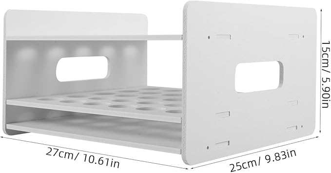 Scissors Organizer and Test Tube Display Rack 30-Hole Wooden Storage Box for Classroom Home Office Use
