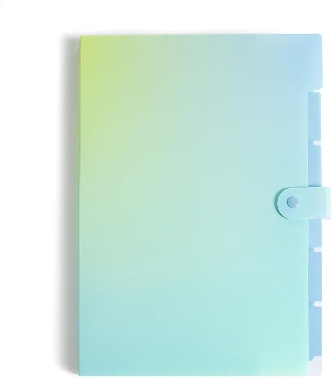 U Brands Fashion Expanding File Folder, Poly 5-Pocket Folder, Pastel Ombre, 3 Pack (3451U01-12)
