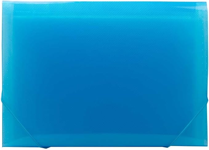 JAM PAPER Accordion Folders - 13 Pocket Plastic Expanding File - Legal Size - 10 x 15 - Blue - 2/Pack