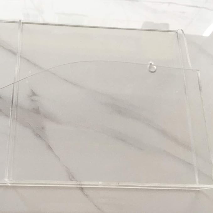 Acrylic Wall Mount Desk Organizer Storage Box for iPads Cell Phones Holder in Home Office (New 2 Grid)