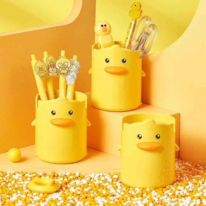 Adorable Cartoons Pencil Holders - Multifunctional Desktop Organizers (Duck)