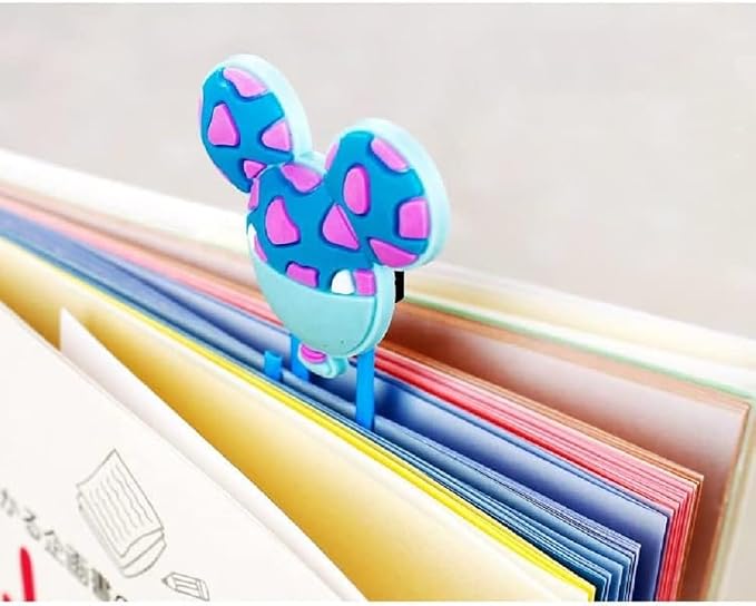10 pcs Cute Paper Clips Colorful Office Supplies Gifts for Teacher & Students Bookmark Clamp Desk Accessories Stationery for School Book File Page Marker Clip for Women Kids Adult Children