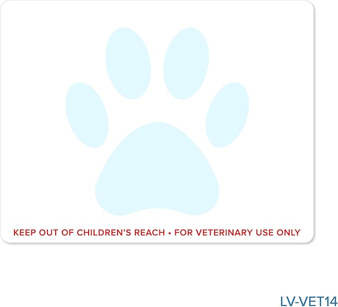 Veterinary Prescription Labels with Paw Print & Warning - 2-1/8" x 2-3/4" | Compatible with Dymo 450 LabelWriters and Earlier Models - “Keep Out of Children's Reach” - Warning, Caution