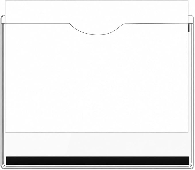 Fullhawl 1 Pcs Magnetic File Holder 9 x 11-5/8 Inch PVC Clear Magnetic Paper Pouch Folder Mail Letters Sign Picture Organizer for Whiteboard Refrigerator Cabinets Office Home Teacher Supplies
