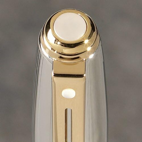 Sheaffer Prelude Black Onyx Lacquer Ballpoint Pen with Chased Palladium Cap & 22KT Gold-Plated Trim