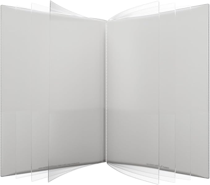 Nicky's® Multi Pocket Organizer, 10 or 14 Page Folder, Water Proof, Patented Tear-Resistant, Flexible Plastic, Proudly Made in USA, Binder Substitute. (14-in-1 White)