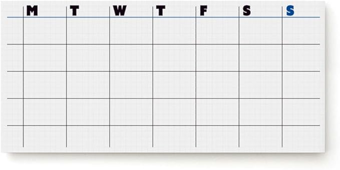 JSTORY Sticky Planner Adhesive Paper Note Columnar Scheduler Organizer To-do One Size Large White