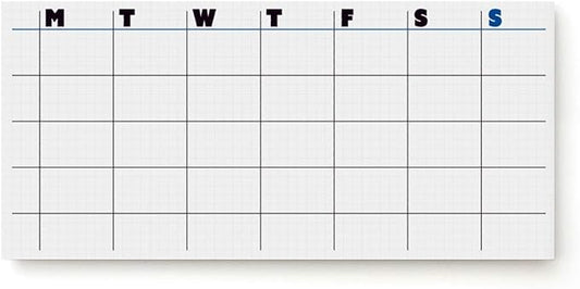 JSTORY Sticky Planner Adhesive Paper Note Columnar Scheduler Organizer To-do One Size Large White