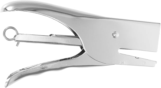 Stapless Stapler Hand Grip Heavy Duty Plier Stapler Metal for Desk Book Sewer No-jam Effortless to Use for Office School Warehouse