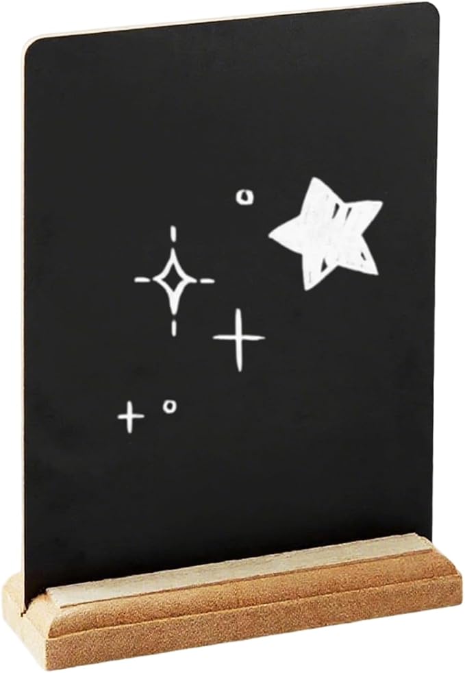 Mini Chalkboard Signs,Small Chalkboard Signs with Stand,Desktop Chalk Board (1 Pack 8x6 in)