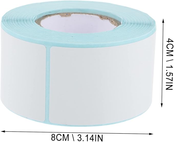 NUOBESTY 300pcs Self-Adhesive Thermal Paper Labels Roll Mailing Stickers for Typewriter Printer