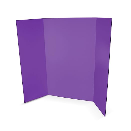 Flipside Products 36” x 48” Project Boards for Presentations, Science Fair, School Projects, Event Displays and Trifold Picture Board, Proudly Made in USA - Purple - 24 Pack