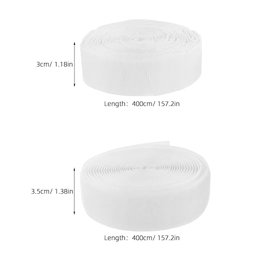 Amosfun Double-Sided Hook and Loop Tape for Curtains Strong Fastener Strips Sided Tape Heavy Duty Strips Sew