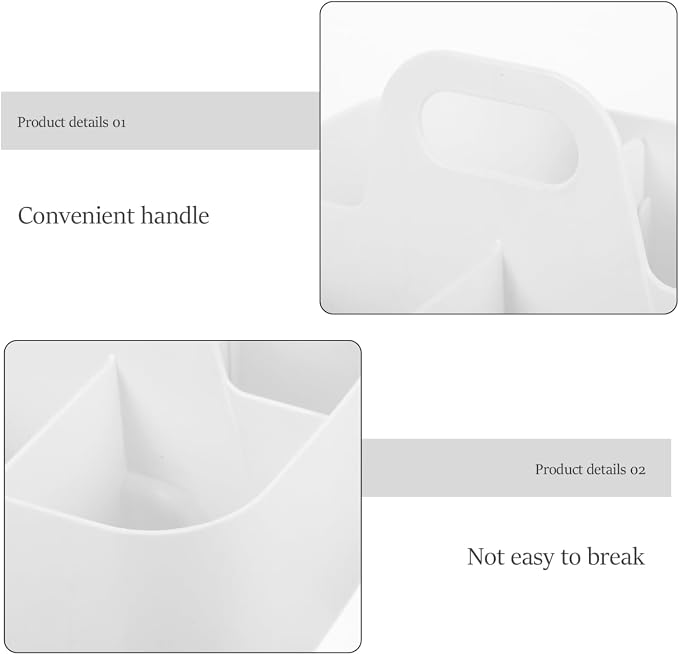 4-Unit Storage Basket with Handle Portable Organizer Box for Pens Tools Makeup and Desktop Stationery Storage 6.49X6.49X6.29In