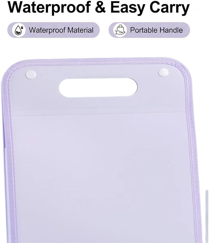 Vertical Accordion File Folder,13 Pockets Expanding File Organize with Labels,A4 Letter Size Paper Document Receipt Organizer Accordion Filing Folder for Classroom, Home,Office.(Purple)
