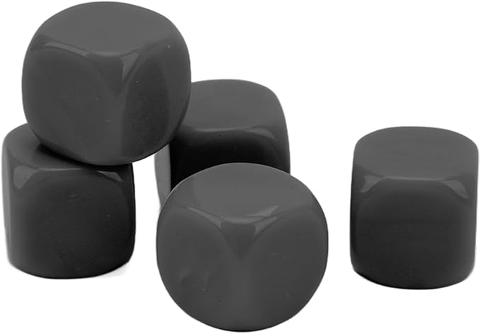 Drfeify Creative Crafts 30pcs in Established for DIY Projects and Educational Purposes, DICADOS of Plastic 6 Sides for Activities in The Classroom (Black)
