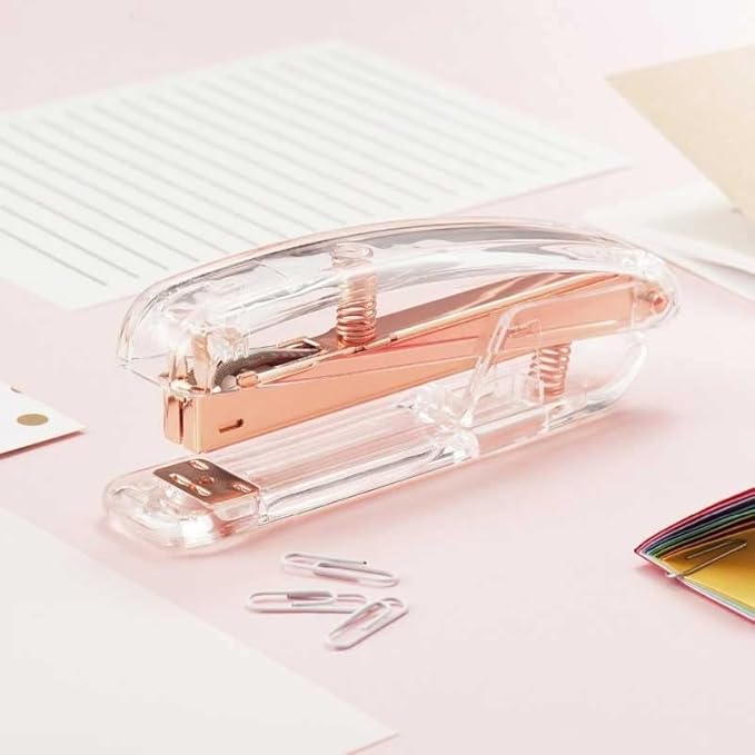 Rose Gold Stapler Metal Manual Stapler 24/6/26/6 Office Accessories School Stationery