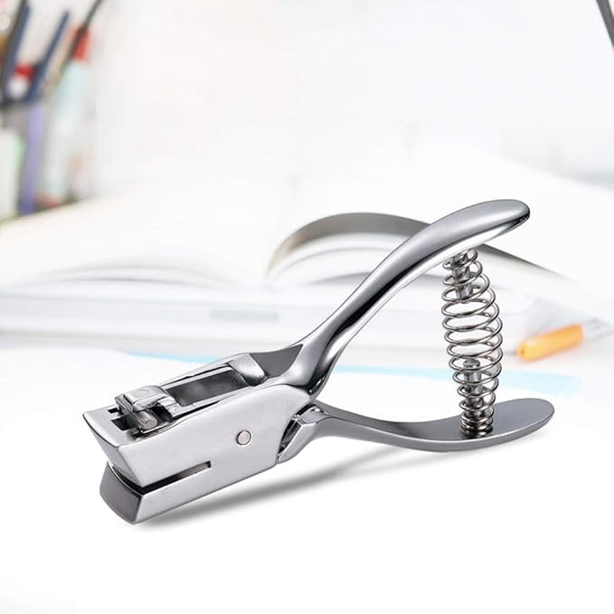Metal Single Oval Hole Puncher Hand Held Paper Punch Cut Plier for Scrapbooking Border School Office Supplies