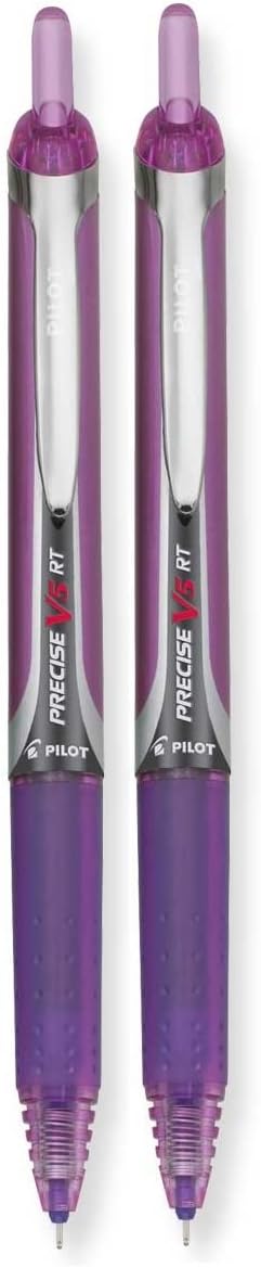 Pilot : Precise V5RT Retractable Rolling Ball Pen, Purple Ink, Extra Fine Point -:- Sold as 2 Packs of - 1 - / - Total of 2 Each