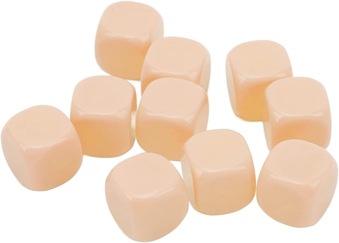 Drfeify Creative Crafts 30pcs in Established for DIY Projects and Educational Purposes, DICADOS of Plastic 6 Sides for Activities in The Classroom (Beige)