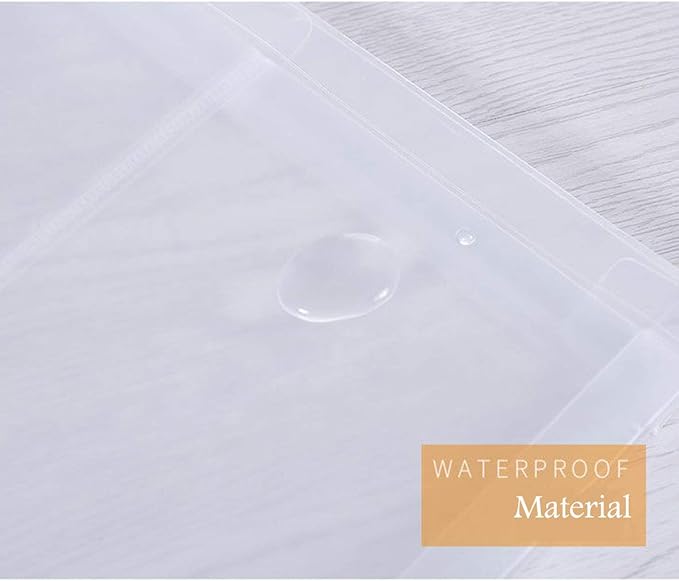 9x12 Clear Zip Plastic Envelopes File Document Paper Holder Pack of 12